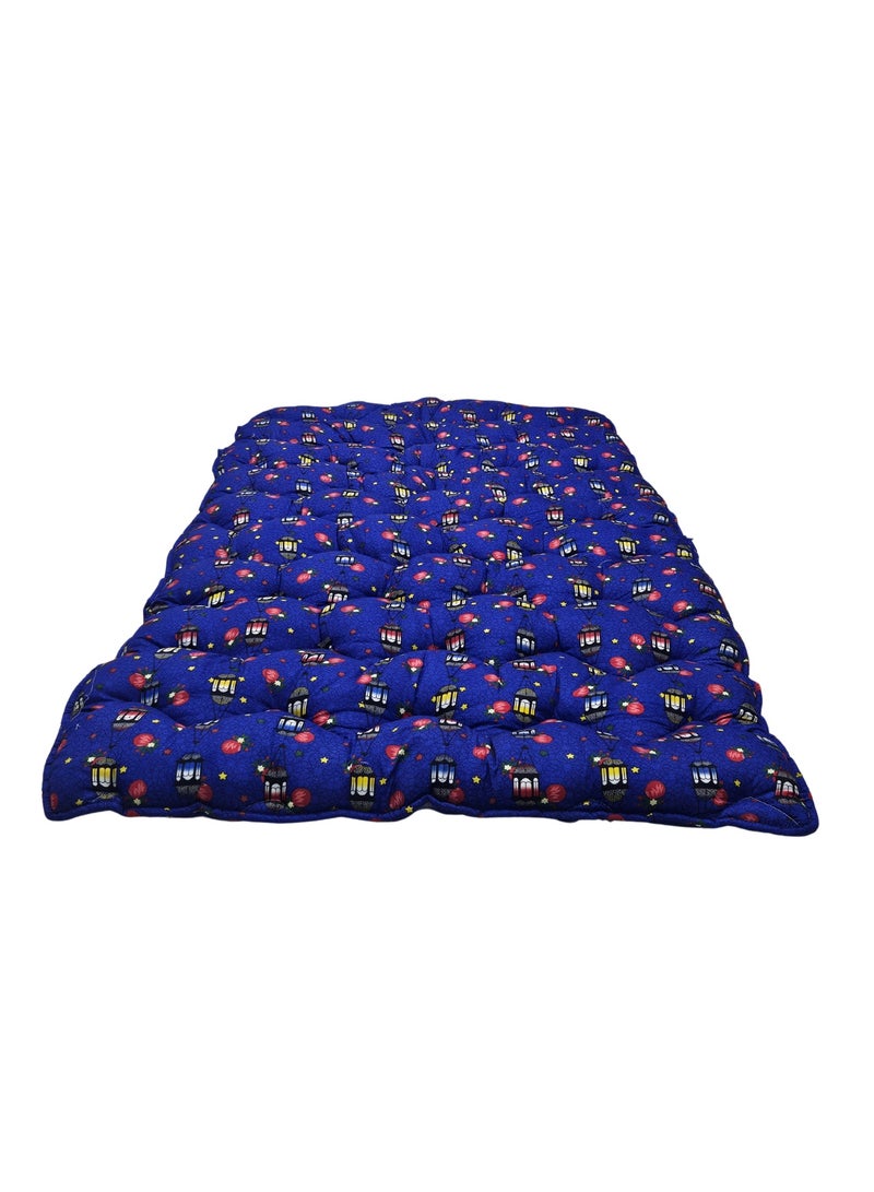 سمارت هوم مطرحة أرضية رمضانية مفرد 190×90×6 سم بحشوة قطن طبيعي وقماش بوليستر ناعم – فرش أرضي مبطن قابل للطي مع حقيبة تخزين – مناسب لجلسات رمضان والنوم الأرضي والضيوف والرحلات – هدية رمضانية مريحة - Image 3